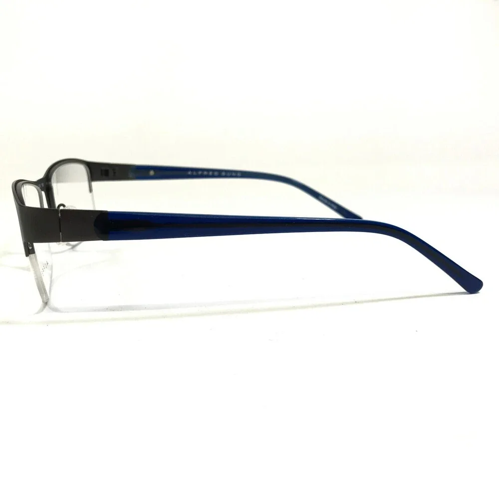 Alfred Sung Eyeglasses Frames AS5112 GUN CEN Rectangular Half Rim 55-19-140